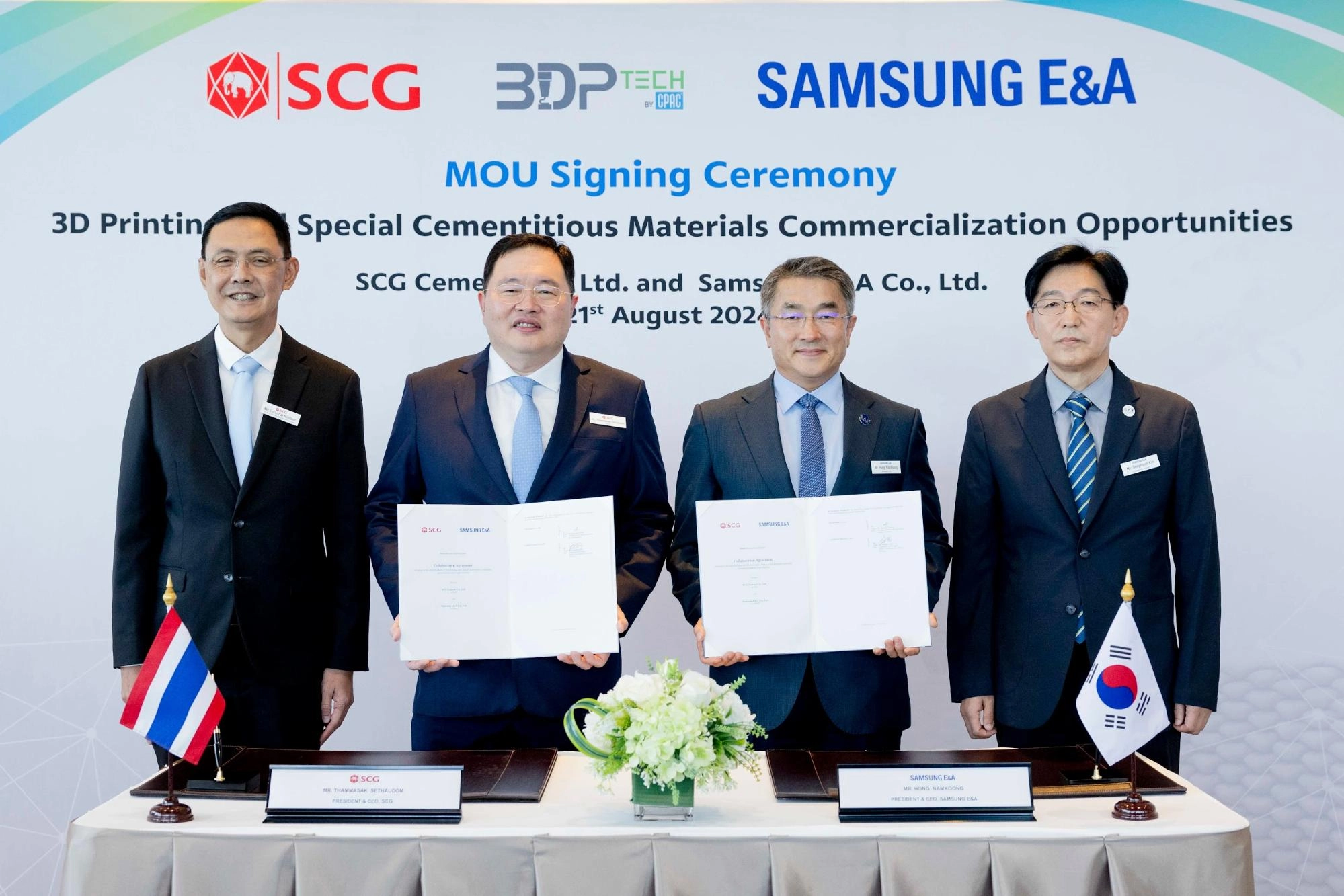 SCG-CPAC Teams Up with Samsung E&A to Revolutionize Global Construction Through 3D Printing