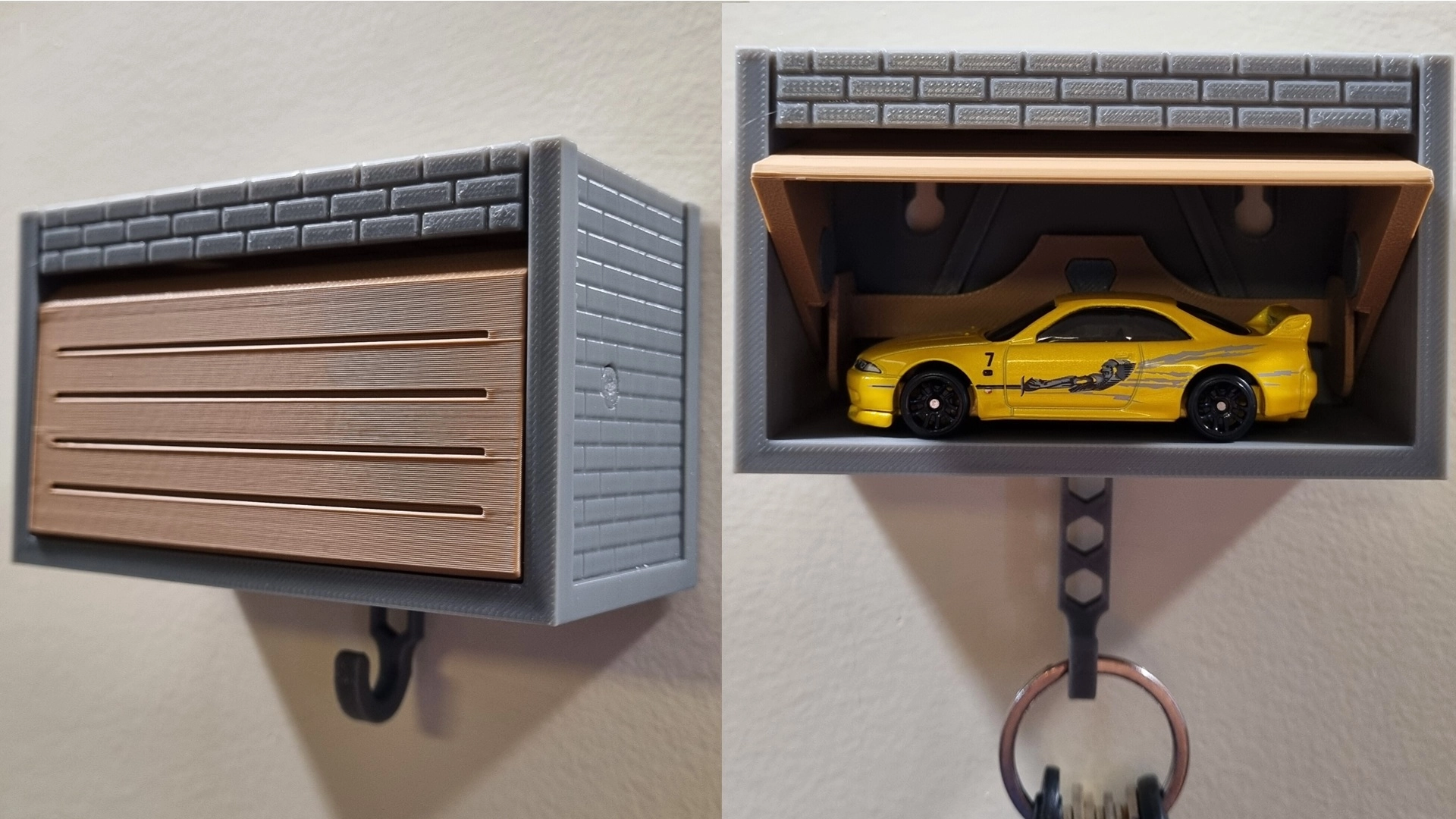 Rev Up Your Space: 3D-Printed Key Holders That Resemble Personal Hot Wheels Garages
