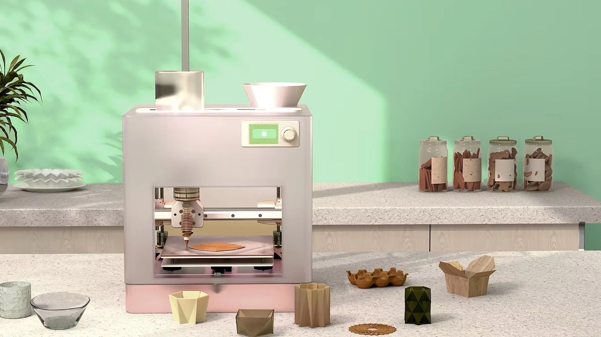 Revolutionizing Recycling: 3D Printer Turns Food Waste into Functional Coffee Mugs and Coasters