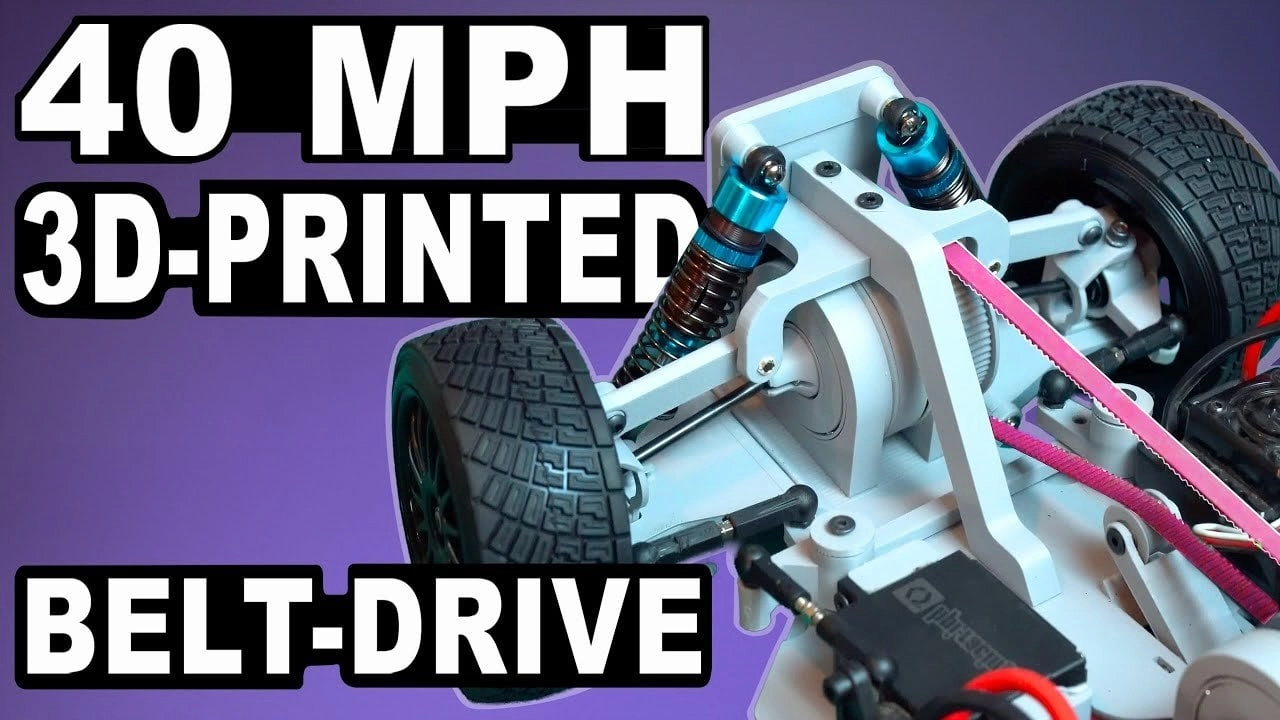 Introducing the Belt Drive RC Car: A 3D Printed Speed Demon Achieving 40 MPH!